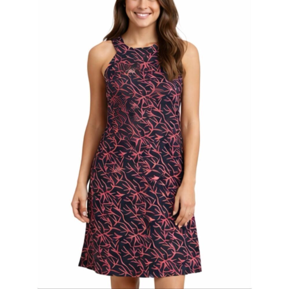 Dizzy Lizzie coral halter preppy summer sundress size M
